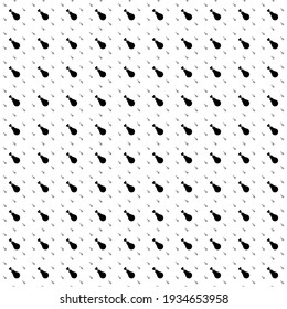 Square seamless background pattern from geometric shapes are different sizes and opacity. The pattern is evenly filled with big black chicken's leg symbols. Vector illustration on white background
