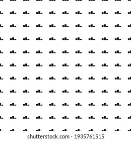 Square seamless background pattern from geometric shapes. The pattern is evenly filled with big black winners podium symbols. Vector illustration on white background