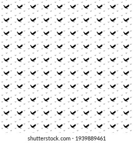Square seamless background pattern from geometric shapes are different sizes and opacity. The pattern is evenly filled with big black eagle symbols. Vector illustration on white background