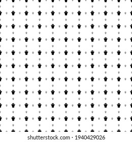Square seamless background pattern from geometric shapes are different sizes and opacity. The pattern is evenly filled with black basketball symbols. Vector illustration on white background