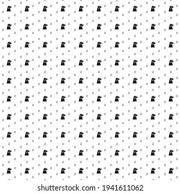 Square seamless background pattern from geometric shapes are different sizes and opacity. The pattern is evenly filled with black industrial pollution symbols. Vector illustration on white background
