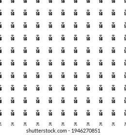 Square seamless background pattern from geometric shapes. The pattern is evenly filled with big black 5G symbols. Vector illustration on white background