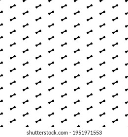 Square seamless background pattern from geometric shapes. The pattern is evenly filled with big black dog bone symbols. Vector illustration on white background
