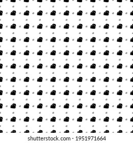 Square seamless background pattern from geometric shapes are different sizes and opacity. The pattern is evenly filled with big black boxing gloves symbols. Vector illustration on white background