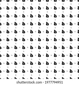 Square seamless background pattern from geometric shapes are different sizes and opacity. The pattern is evenly filled with big black bag of money symbols. Vector illustration on white background