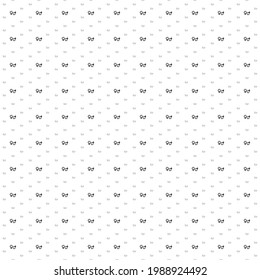 El patrón de fondo cuadrado sin costuras a partir de formas geométricas es de tamaños y opacidad diferentes. El patrón está igualmente lleno de pequeños símbolos de género negros. Ilustración del vector sobre fondo blanco