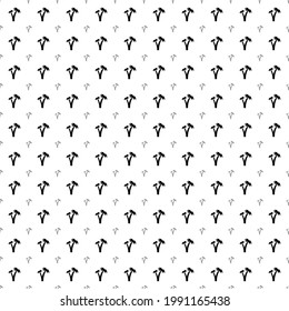 Square seamless background pattern from geometric shapes are different sizes and opacity. The pattern is evenly filled with big black palm trees symbols. Vector illustration on white background