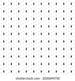 Square seamless background pattern from geometric shapes are different sizes and opacity. The pattern is evenly filled with black pregnant woman symbols. Vector illustration on white background