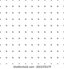 Square seamless background pattern from geometric shapes. The pattern is evenly filled with small black zodiac capricorn symbols. Vector illustration on white background