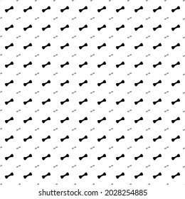 Square seamless background pattern from geometric shapes are different sizes and opacity. The pattern is evenly filled with big black dog bone symbols. Vector illustration on white background