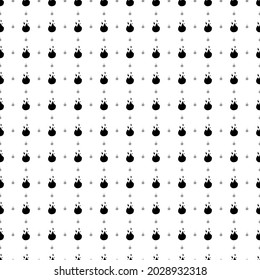 Square seamless background pattern from geometric shapes are different sizes and opacity. The pattern is evenly filled with big black fire symbols. Vector illustration on white background