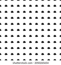 Square seamless background pattern from geometric shapes. The pattern is evenly filled with big black tourist tents. Vector illustration on white background