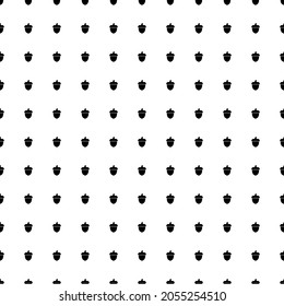 Square seamless background pattern from geometric shapes. The pattern is evenly filled with black acorn symbols. Vector illustration on white background