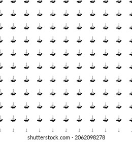 Square seamless background pattern from geometric shapes. The pattern is evenly filled with big black rowan berrys. Vector illustration on white background