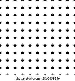 Square seamless background pattern from geometric shapes. The pattern is evenly filled with big black pumpkin symbols. Vector illustration on white background