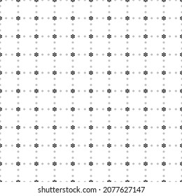 Square seamless background pattern from geometric shapes are different sizes and opacity. The pattern is evenly filled with small black hive symbols. Vector illustration on white background