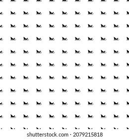 Square seamless background pattern from geometric shapes. The pattern is evenly filled with big black sleigh symbols. Vector illustration on white background