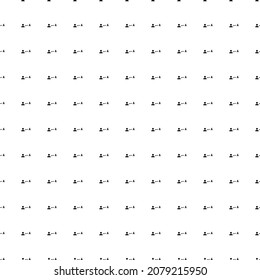 Square seamless background pattern from geometric shapes. The pattern is evenly filled with black social distance symbols. Vector illustration on white background