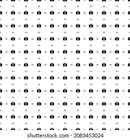 Square seamless background pattern from geometric shapes are different sizes and opacity. The pattern is evenly filled with black first aid symbols. Vector illustration on white background