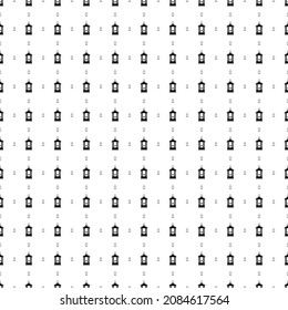Square seamless background pattern from geometric shapes are different sizes and opacity. The pattern is evenly filled with big black Christmas lanterns. Vector illustration on white background