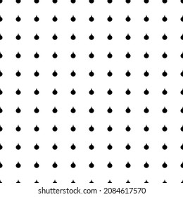 Square seamless background pattern from geometric shapes. The pattern is evenly filled with black Christmas tree toys. Vector illustration on white background