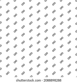 Square seamless background pattern from geometric shapes. The pattern is evenly filled with big black astrological opposition symbols. Vector illustration on white background