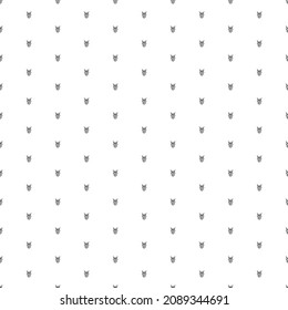 Square seamless background pattern from geometric shapes. The pattern is evenly filled with small black astrological uranus symbols. Vector illustration on white background