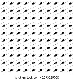 Square seamless background pattern from geometric shapes are different sizes and opacity. The pattern is evenly filled with big black iron symbols. Vector illustration on white background