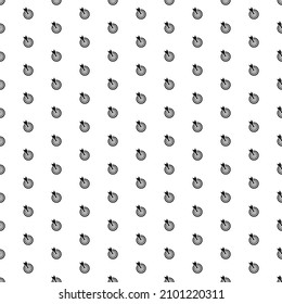 Square seamless background pattern from geometric shapes. The pattern is evenly filled with big black goal symbols. Vector illustration on white background