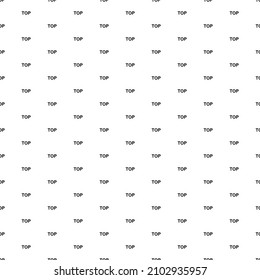 Square seamless background pattern from geometric shapes. The pattern is evenly filled with black top symbols. Vector illustration on white background