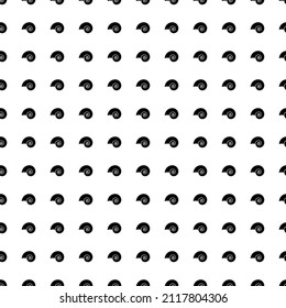 Square seamless background pattern from geometric shapes. The pattern is evenly filled with big black marine nautilus symbols. Vector illustration on white background
