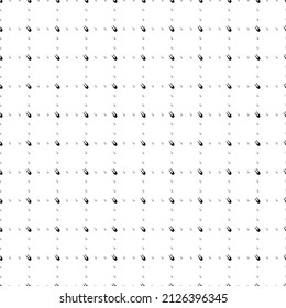 Square seamless background pattern from geometric shapes are different sizes and opacity. The pattern is evenly filled with small black solo bobsleigh symbols. Vector illustration on white background