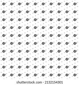 Square seamless background pattern from geometric shapes are different sizes and opacity. The pattern is evenly filled with big black digital tech symbols. Vector illustration on white background
