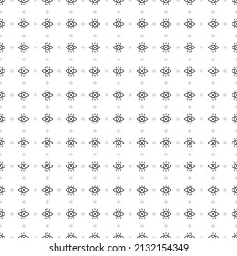 Square seamless background pattern from geometric shapes are different sizes and opacity. The pattern is evenly filled with big black vision symbols. Vector illustration on white background