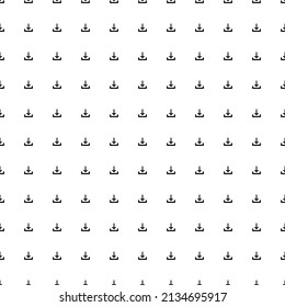 Square seamless background pattern from geometric shapes. The pattern is evenly filled with black download symbols. Vector illustration on white background
