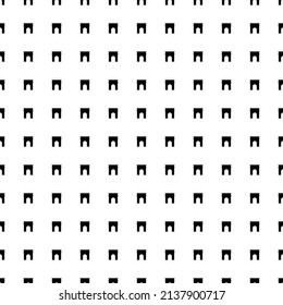 Square seamless background pattern from geometric shapes. The pattern is evenly filled with big black arch symbols. Vector illustration on white background