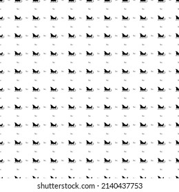 Square seamless background pattern from geometric shapes are different sizes and opacity. The pattern is evenly filled with big black sleigh symbols. Vector illustration on white background