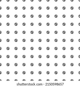 Square seamless background pattern from geometric shapes. The pattern is evenly filled with black no gas symbols. Vector illustration on white background