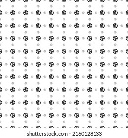 Square seamless background pattern from geometric shapes are different sizes and opacity. The pattern is evenly filled with black no dollar symbols. Vector illustration on white background