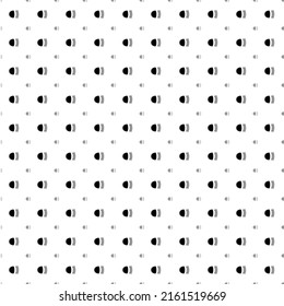 Square seamless background pattern from geometric shapes are different sizes and opacity. The pattern is evenly filled with black headlight symbols. Vector illustration on white background