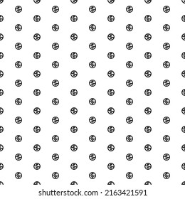 Square seamless background pattern from geometric shapes. The pattern is evenly filled with black no dollar symbols. Vector illustration on white background