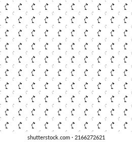 Square seamless background pattern from geometric shapes are different sizes and opacity. The pattern is evenly filled with big black table lamp symbols. Vector illustration on white background