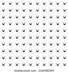 Square seamless background pattern from geometric shapes are different sizes and opacity. The pattern is evenly filled with big black yoga hammock symbols. Vector illustration on white background