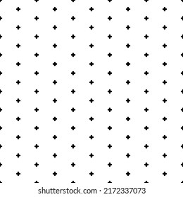 Square seamless background pattern from geometric shapes. The pattern is evenly filled with small black quatrefoil symbols. Vector illustration on white background