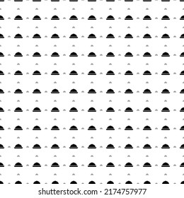 Square seamless background pattern from geometric shapes are different sizes and opacity. The pattern is evenly filled with big black cloche symbols. Vector illustration on white background