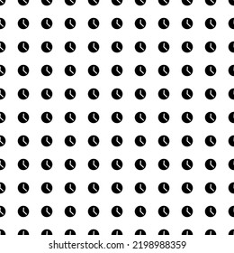 Square seamless background pattern from geometric shapes. The pattern is evenly filled with big black time symbols. Vector illustration on white background