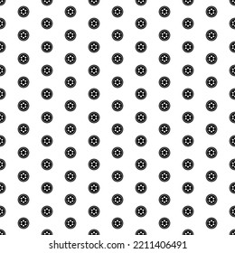 Square seamless background pattern from geometric shapes. The pattern is evenly filled with big black optic cable symbols. Vector illustration on white background