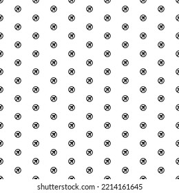 Square seamless background pattern from geometric shapes. The pattern is evenly filled with black no left turn signs. Vector illustration on white background