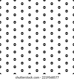 Square seamless background pattern from geometric shapes. The pattern is evenly filled with black no entry road signs. Vector illustration on white background