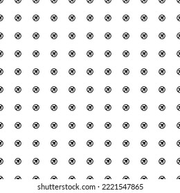 Square seamless background pattern from geometric shapes. The pattern is evenly filled with black no left turn signs. Vector illustration on white background